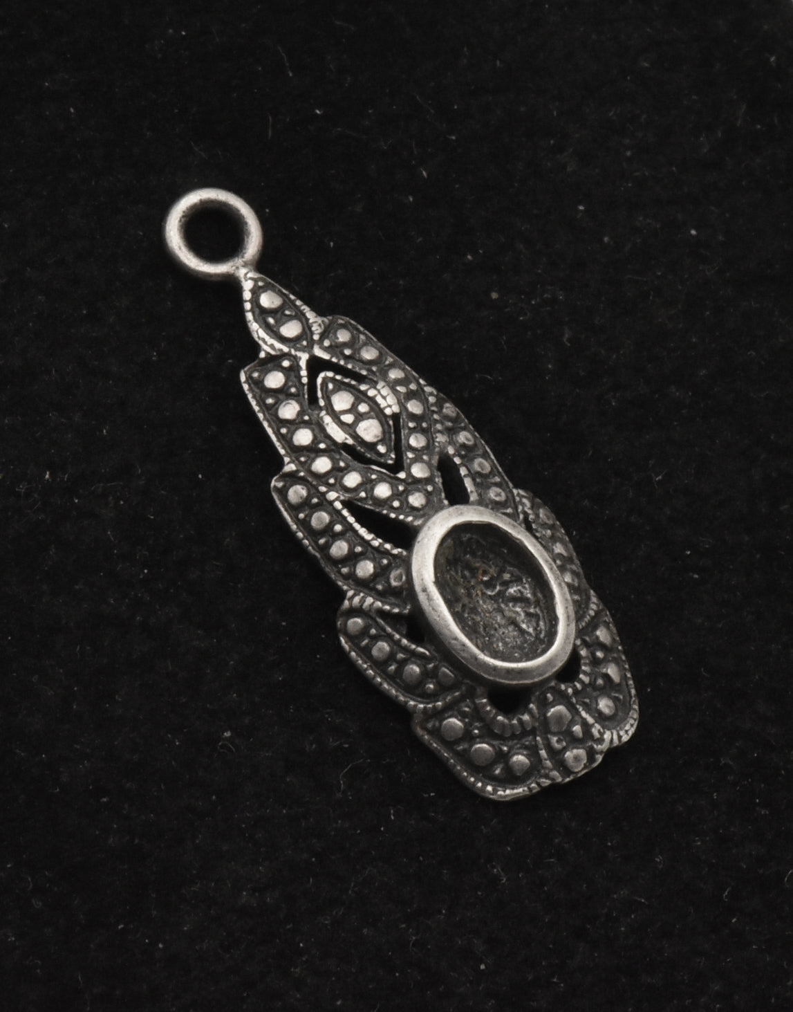 Vintage Sterling Silver Unmounted Pendant