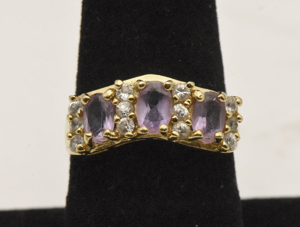 Vintage Vermeil Amethyst Ring - Size 7.75