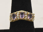 Vintage Vermeil Amethyst Ring - Size 7.75