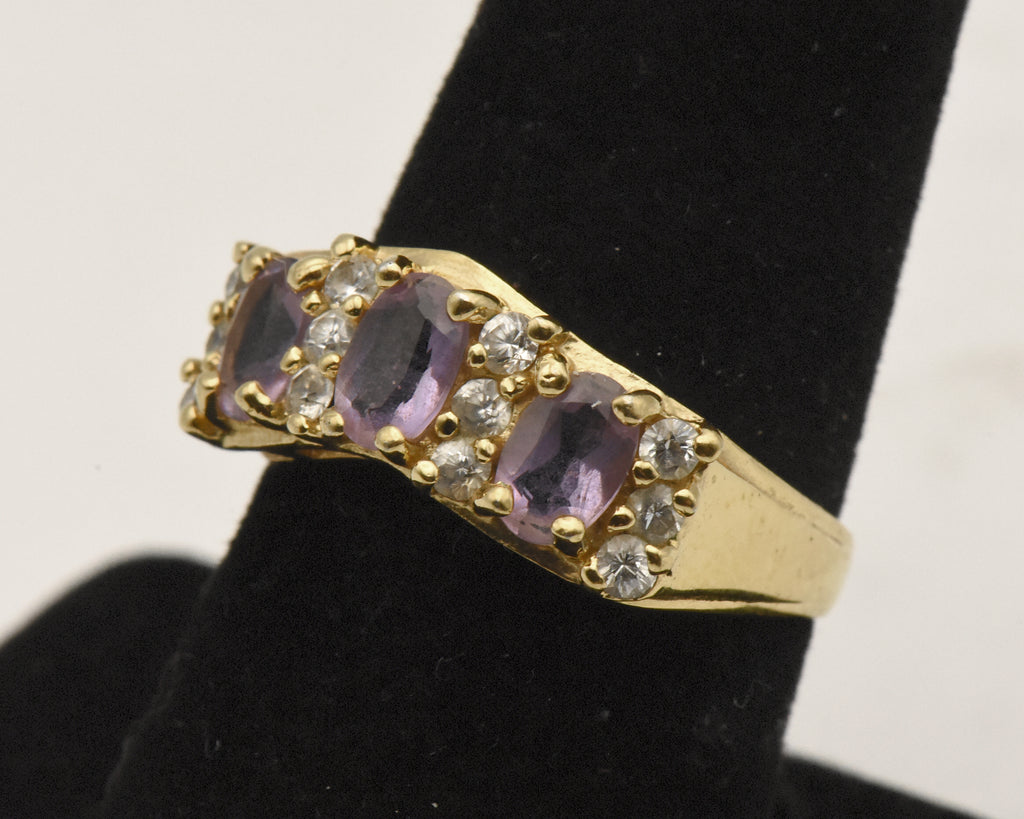 Vintage Vermeil Amethyst Ring - Size 7.75