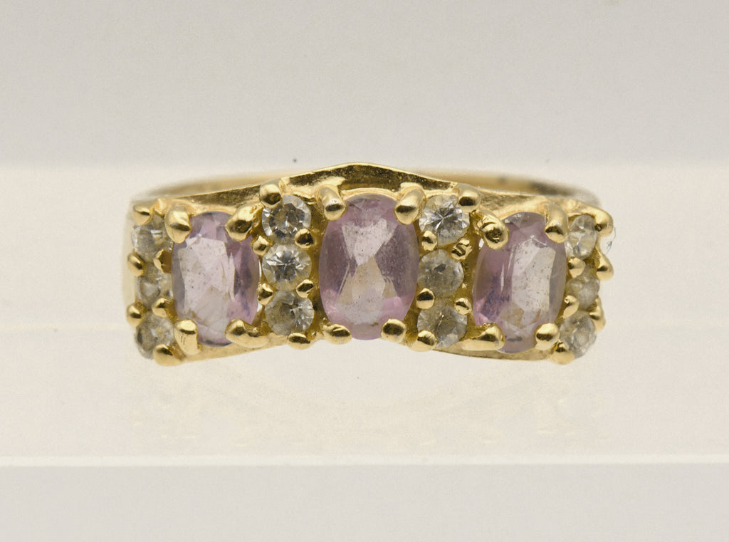 Vintage Vermeil Amethyst Ring - Size 7.75