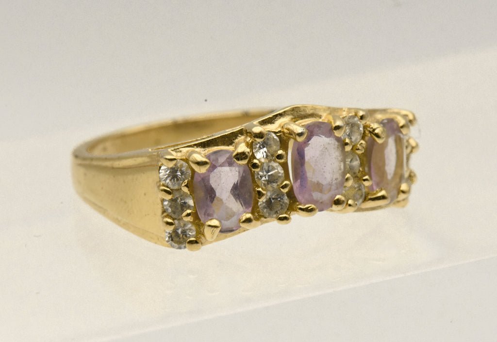 Vintage Vermeil Amethyst Ring - Size 7.75