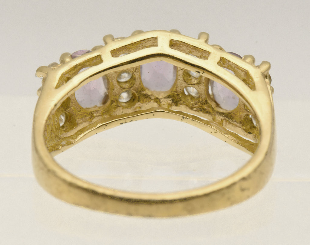 Vintage Vermeil Amethyst Ring - Size 7.75