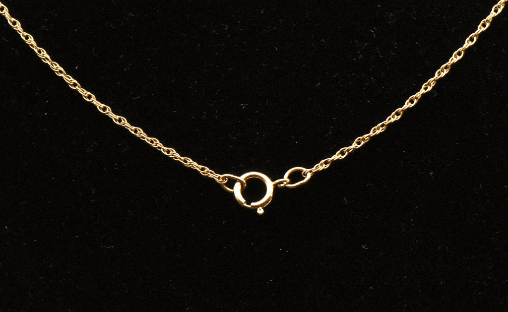 Vintage "NLK" Monogram Pendant Gold Tone Sterling Silver Chain Necklace