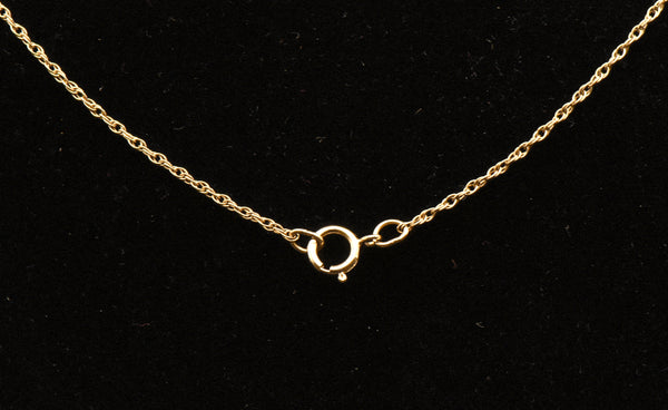 Vintage "NLK" Monogram Pendant Gold Tone Sterling Silver Chain Necklace