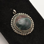 Vinage Ocean Jasper Cabochon Pendant