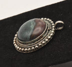 Vinage Ocean Jasper Cabochon Pendant