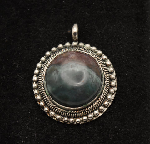 Vinage Ocean Jasper Cabochon Pendant