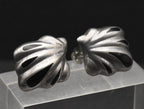 Vintage Handmade 950 Silver Black Onyx Clip On Earrings