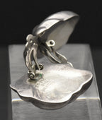 Vintage Handmade 950 Silver Black Onyx Clip On Earrings