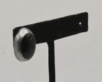 UNMARKED Vintage Mexican Sterling Silver Black Onyx Stud Earring