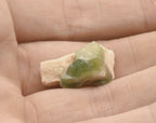 Tabular Green Apatite Crystal Cluster on Orthoclase - Brazil