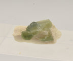 Tabular Green Apatite Crystal Cluster on Orthoclase - Brazil