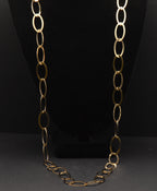 Vintage Gold Tone Sterling Silver Long Chain Necklace - 36.5"