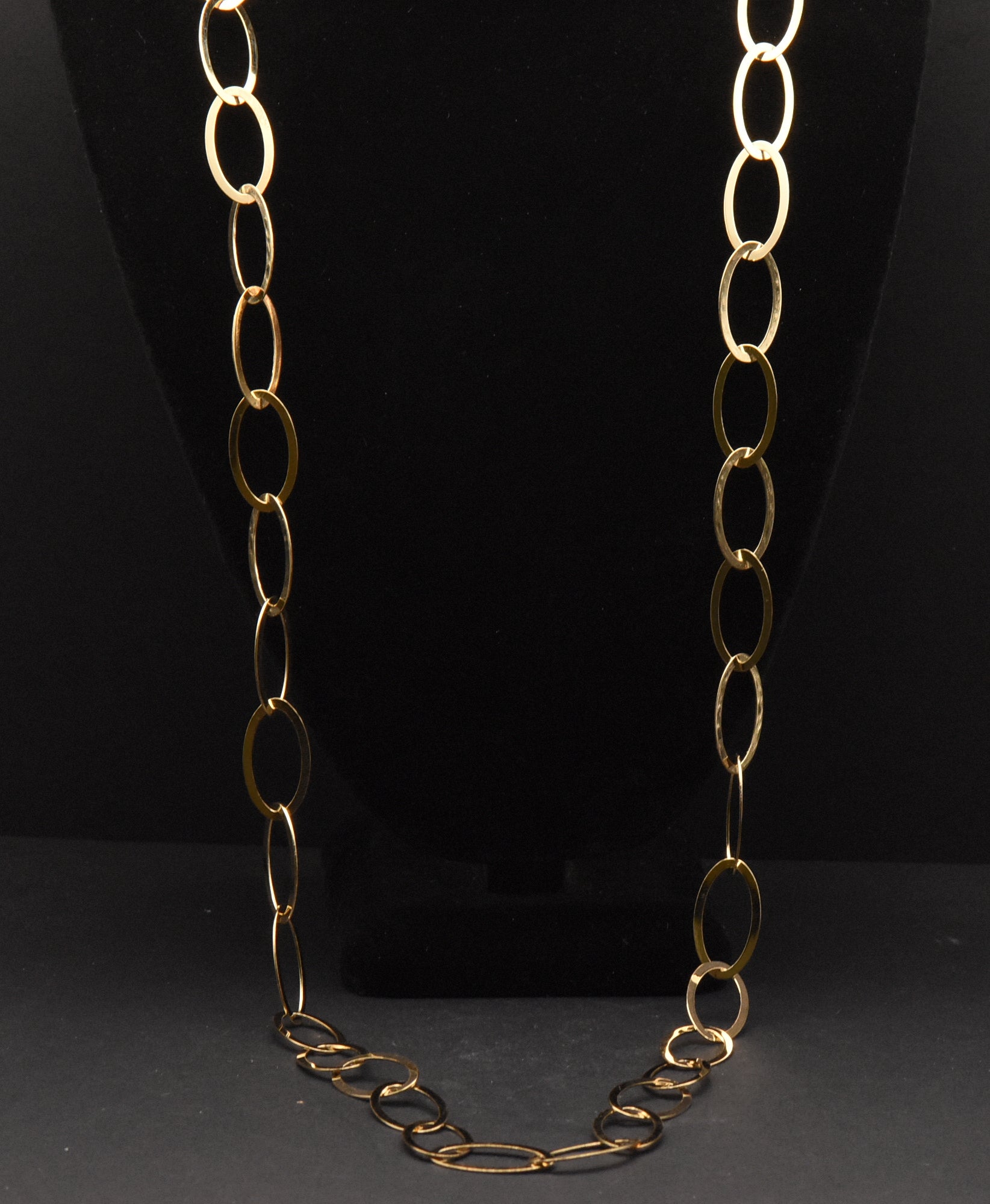 Vintage Gold Tone Sterling Silver Long Chain Necklace - 36.5"