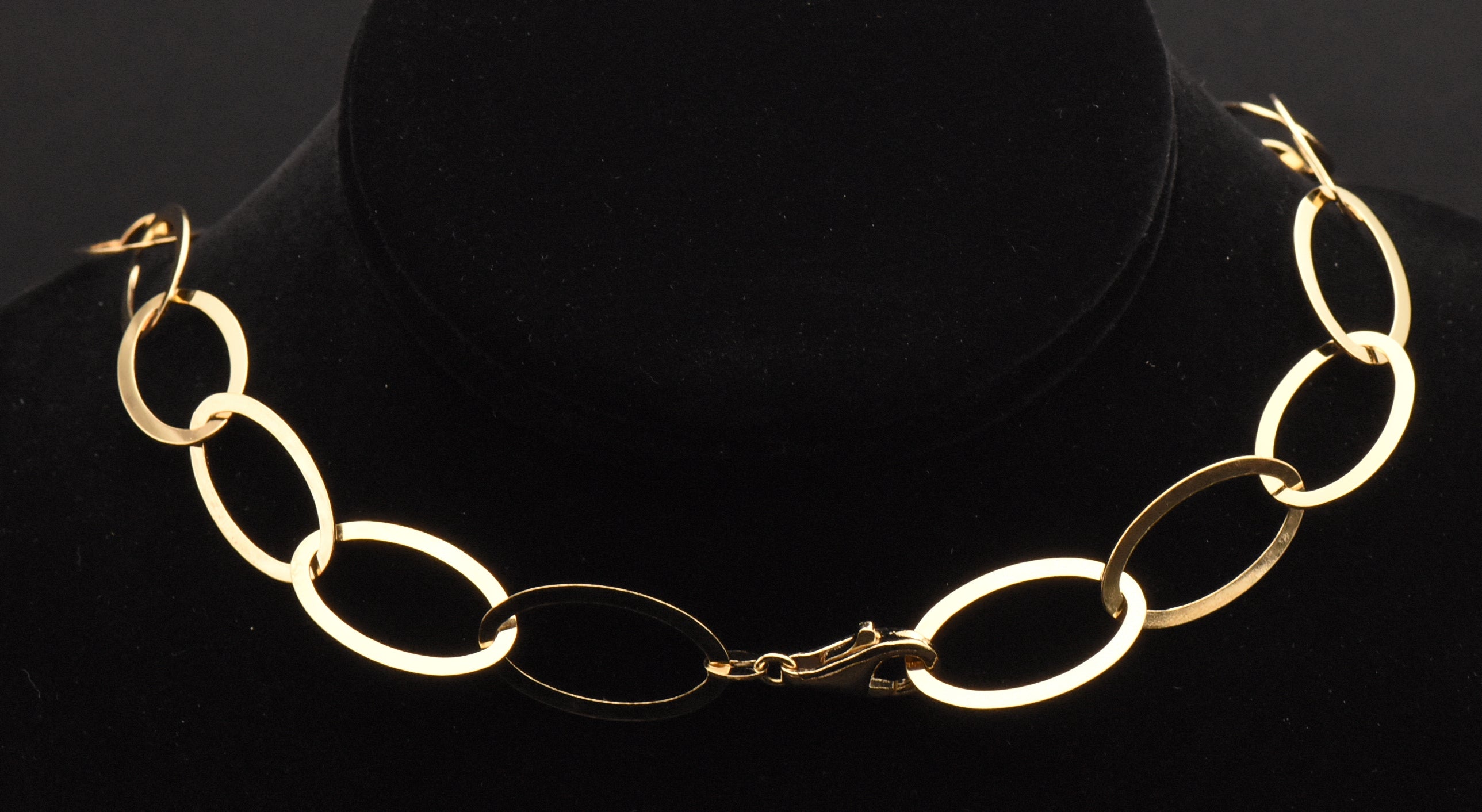 Vintage Gold Tone Sterling Silver Long Chain Necklace - 36.5"