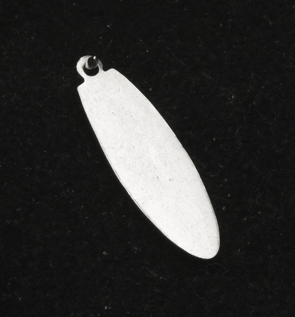 Vintage Sterling Silver Engravable Blank Oval Charm