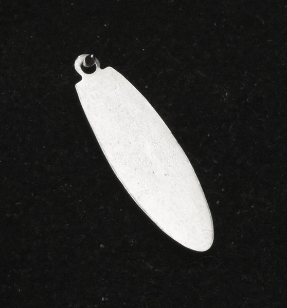 Vintage Sterling Silver Engravable Blank Oval Charm