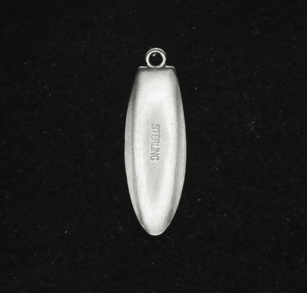 Vintage Sterling Silver Engravable Blank Oval Charm