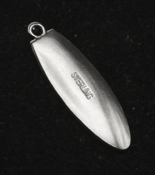 Vintage Sterling Silver Engravable Blank Oval Charm