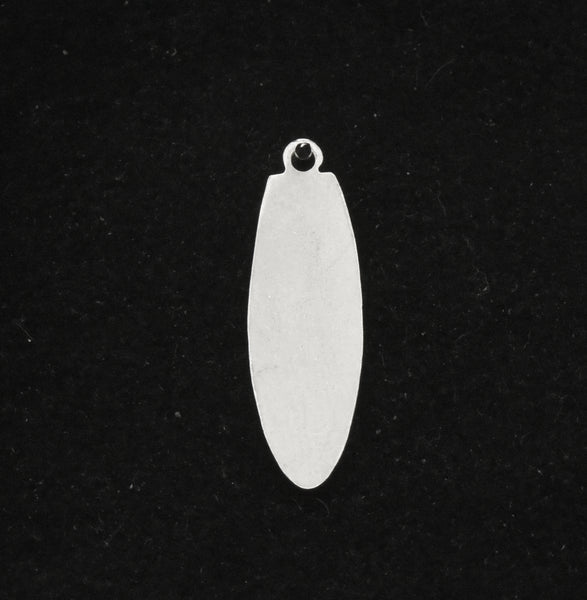 Vintage Sterling Silver Engravable Blank Oval Charm