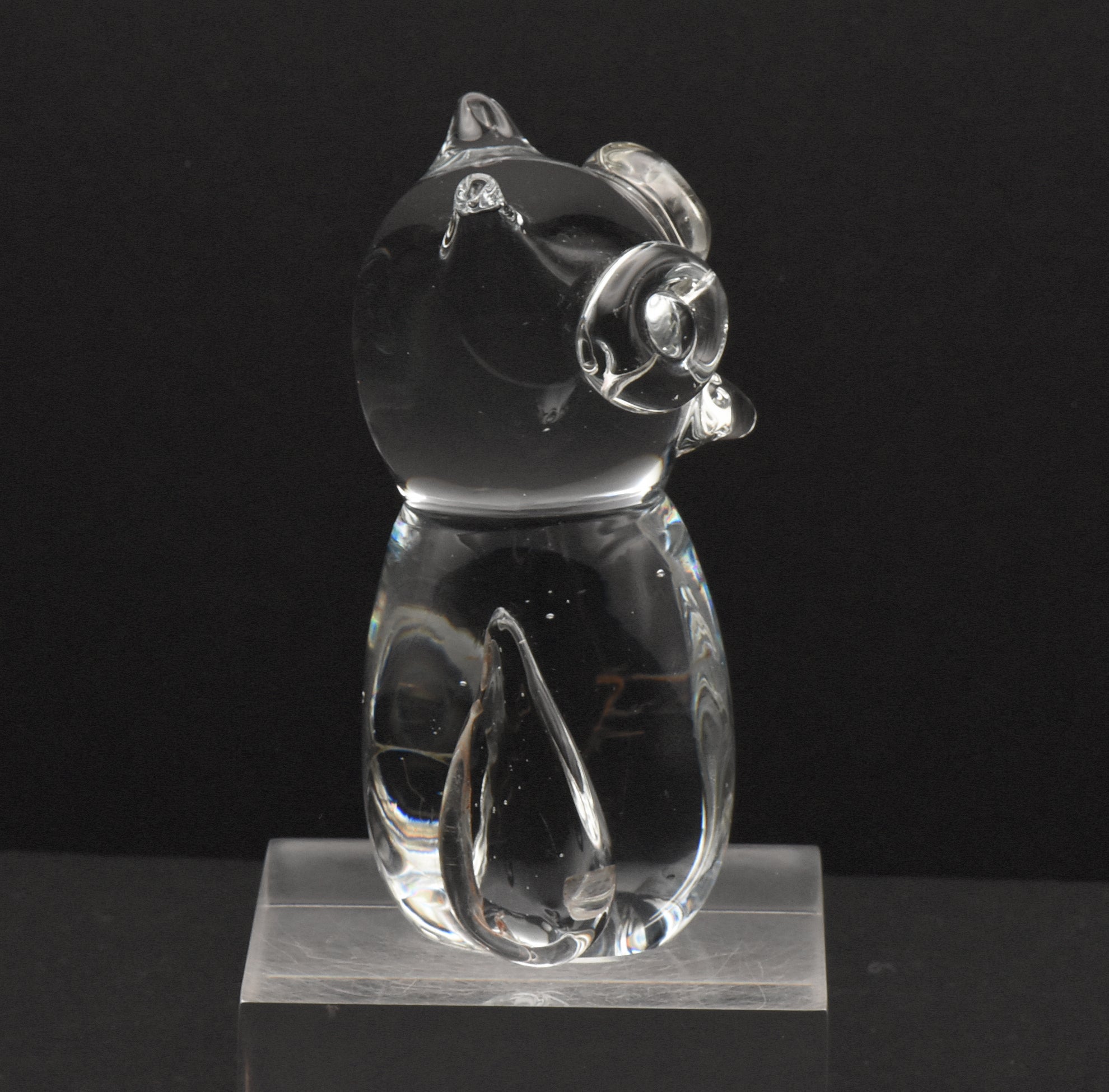 Vintage Handcrafted Charming Glass Owl Figurine