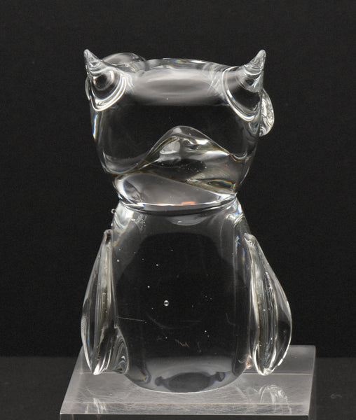 Vintage Handcrafted Charming Glass Owl Figurine