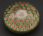 Vintage Silvestri Green Millefiori Paperweight