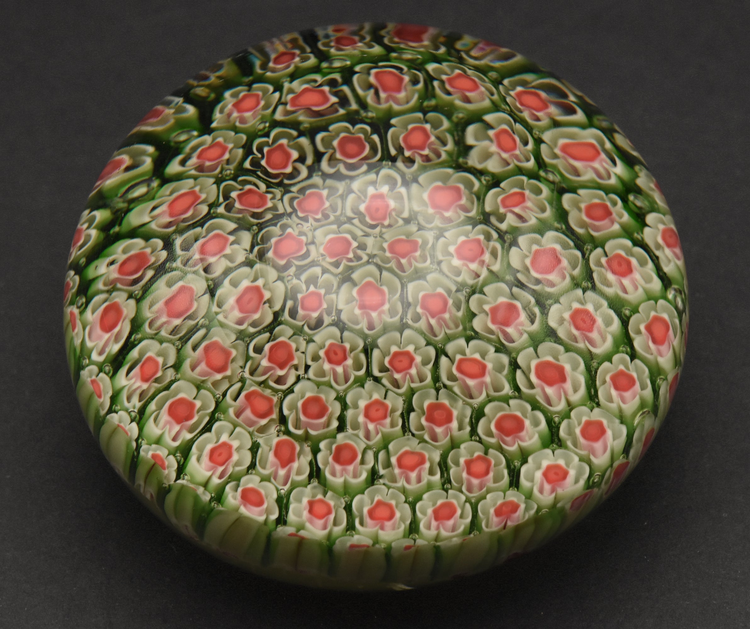 Vintage Silvestri Green Millefiori Paperweight