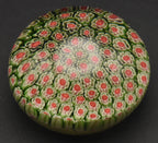 Vintage Silvestri Green Millefiori Paperweight