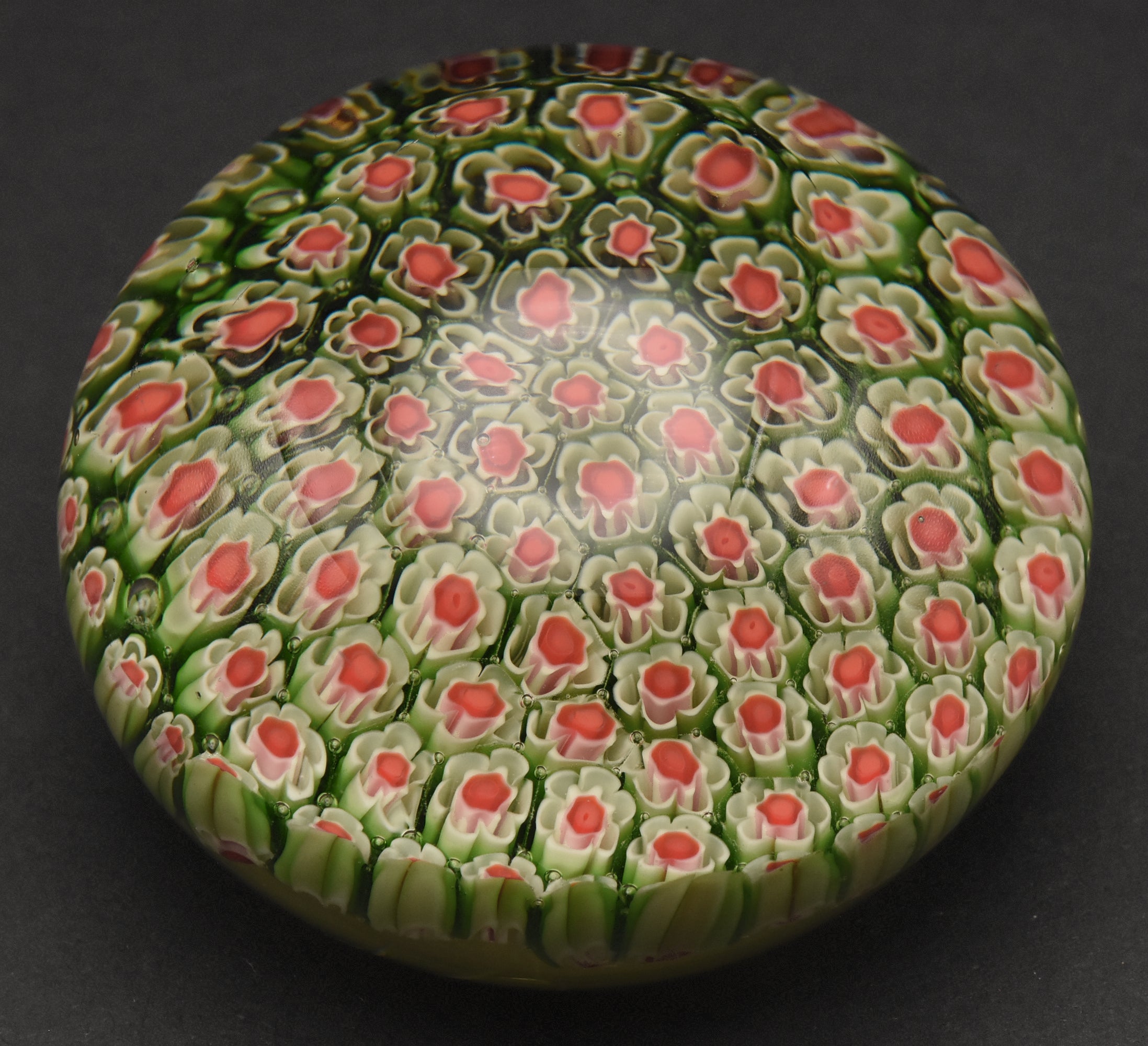 Vintage Silvestri Green Millefiori Paperweight