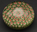 Vintage Silvestri Green Millefiori Paperweight