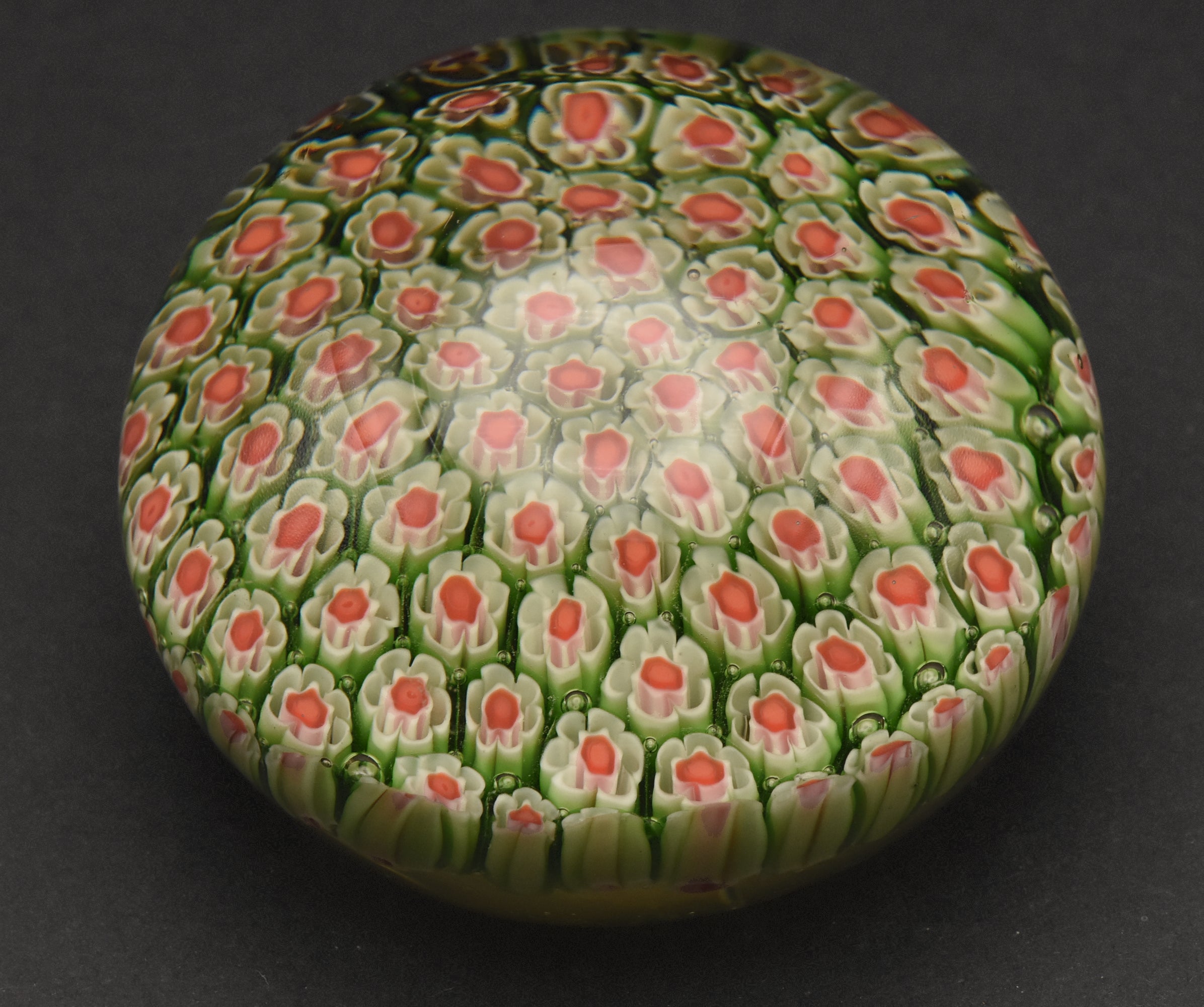 Vintage Silvestri Green Millefiori Paperweight
