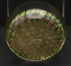 Vintage Silvestri Green Millefiori Paperweight