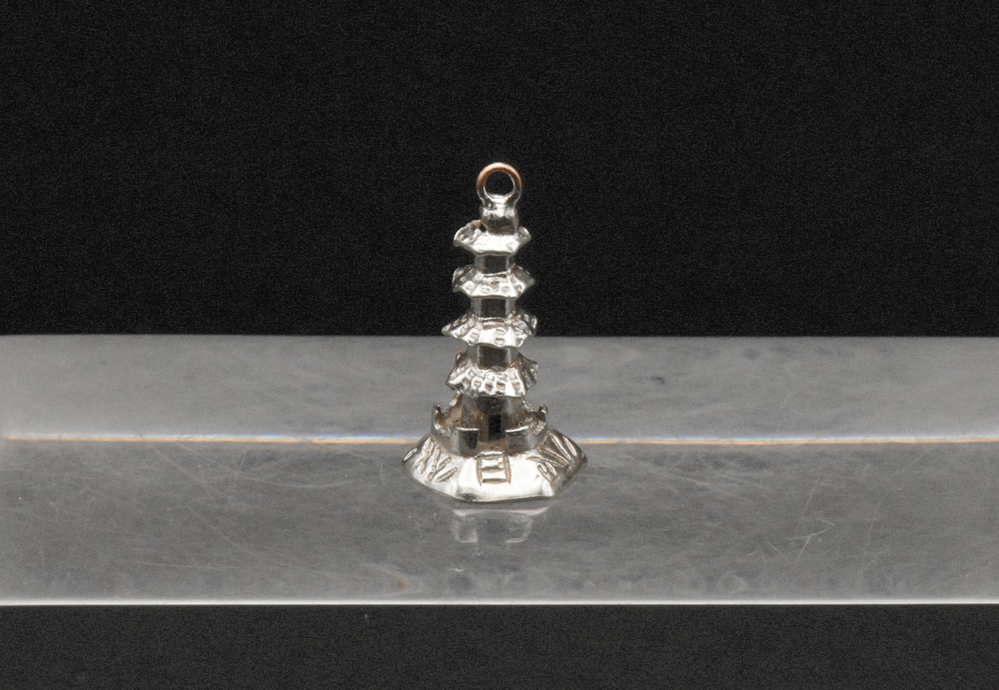 Vintage Handmade Silver Plated Pagoda Charm