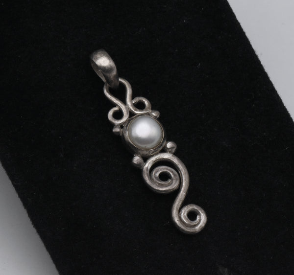 Sterling Silver and Pearl Pendant