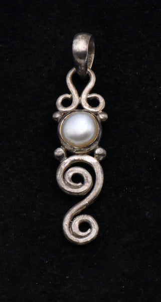 Sterling Silver and Pearl Pendant