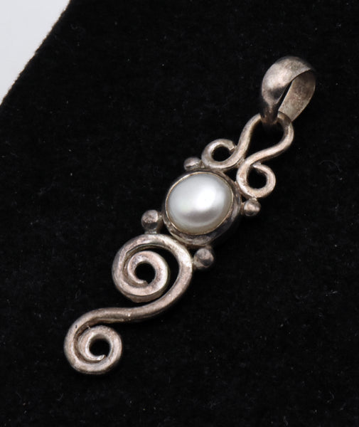 Sterling Silver and Pearl Pendant