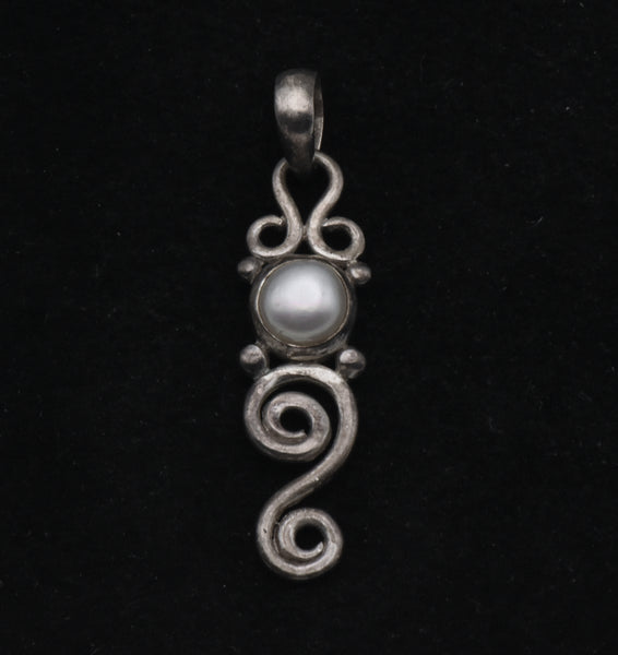 Sterling Silver and Pearl Pendant