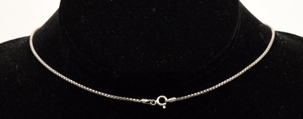 Vintage Sterling Silver Marcasite Pendant on Italian Sterling Necklace - 16"