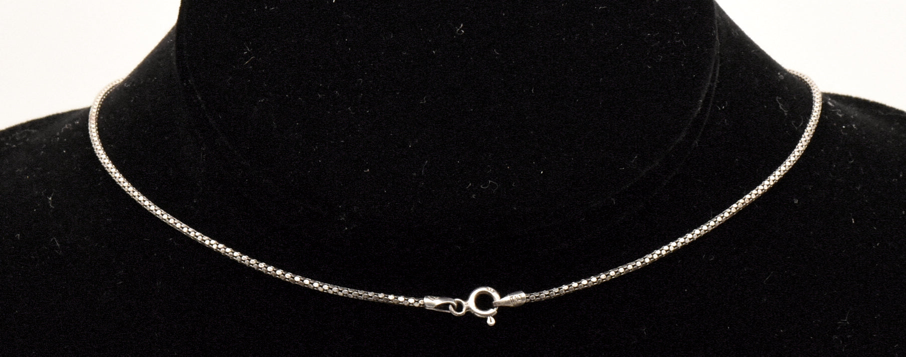Vintage Sterling Silver Marcasite Pendant on Italian Sterling Necklace - 16"