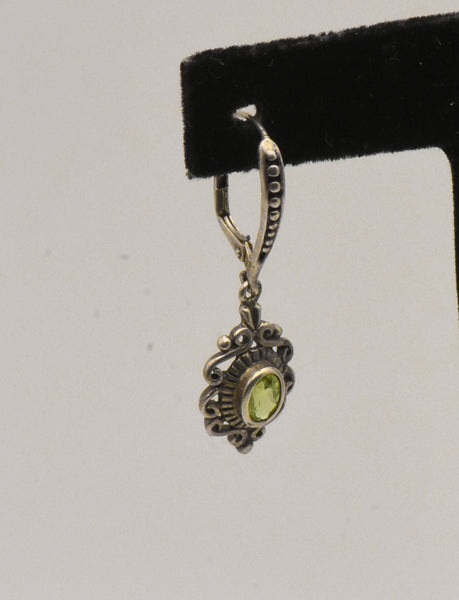 UNMATCHED Vintage Sterling Silver Peridot Dangle Earring