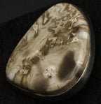 Vintage Handmade Petrified Wood Sterling Silver Pendant