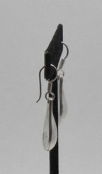 Vintage Handmade Sterling Silver Solid Dangle Earrings