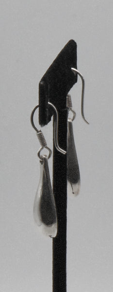 Vintage Handmade Sterling Silver Solid Dangle Earrings