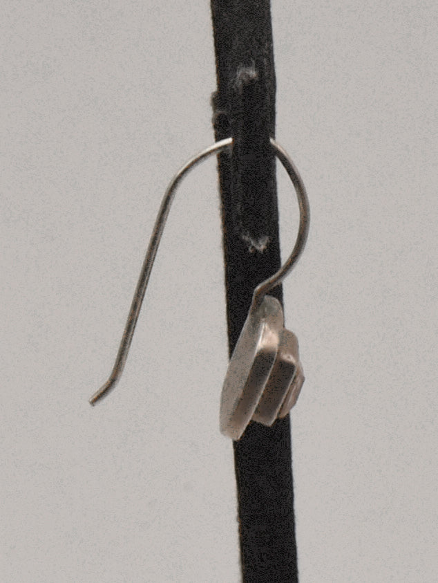 UNMATCHED Vintage Sterling Silver Pink Glass Earring