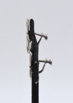 Vintage Sterling Silver Flower Screw Back Earrings