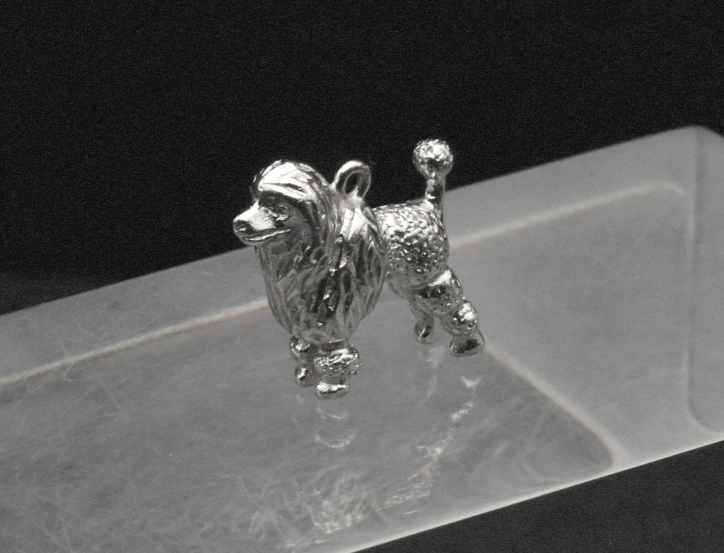 Vintage Silver Tone Poodle Charm