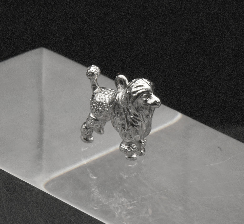 Vintage Silver Tone Poodle Charm