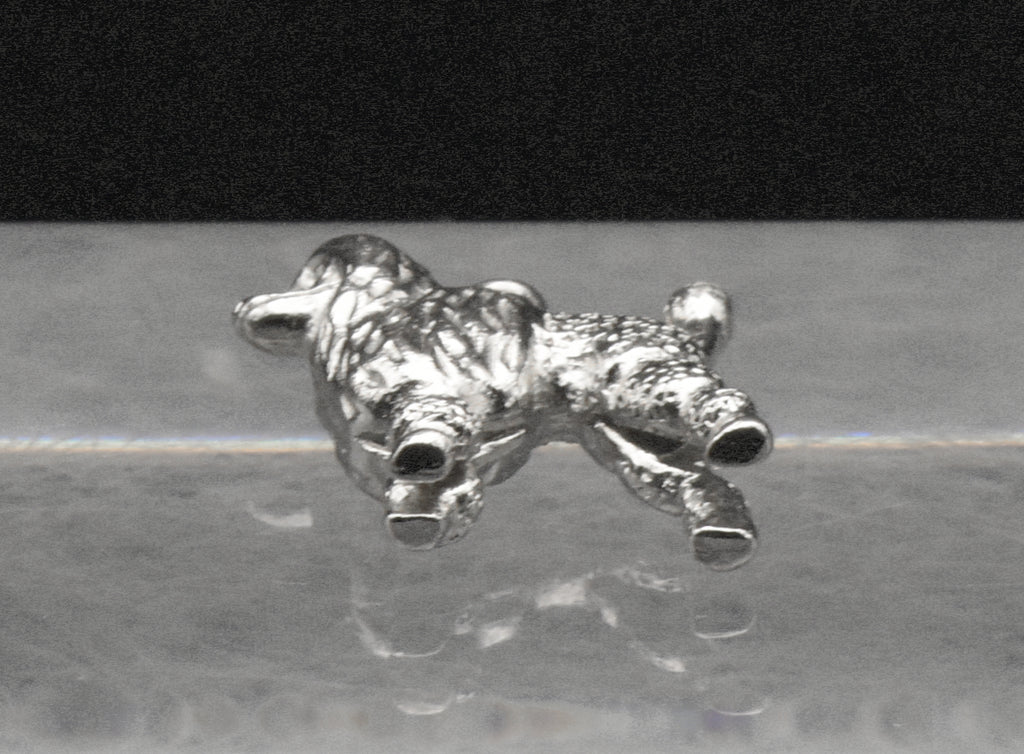 Vintage Silver Tone Poodle Charm
